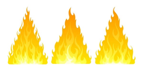 Tűz ikon készlet. Design elem — Stock Vector