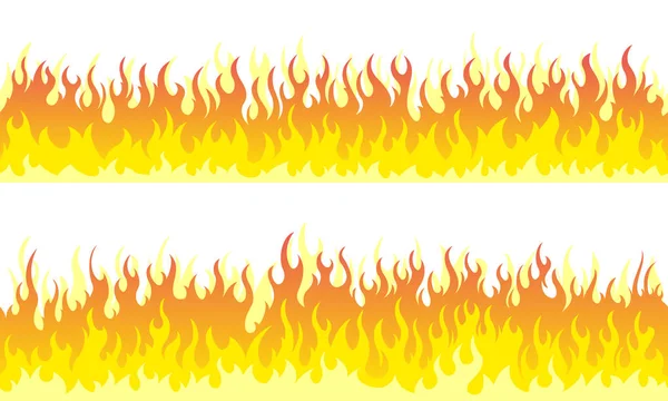 Fire flame frame borders — Stock Vector