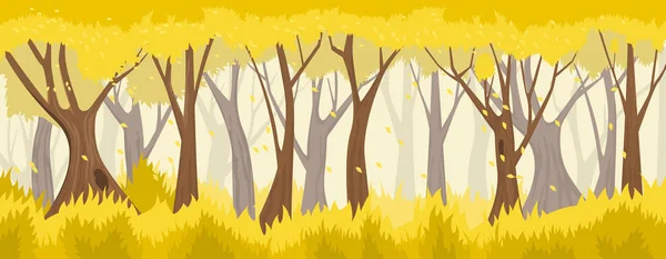 Autumn forest. vector backround — Stock Vector