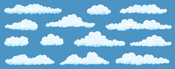 Set van cartoon wolken — Stockvector