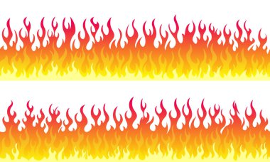 Fire flame frame borders clipart