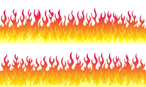 Fire flame frame borders — Stock Vector