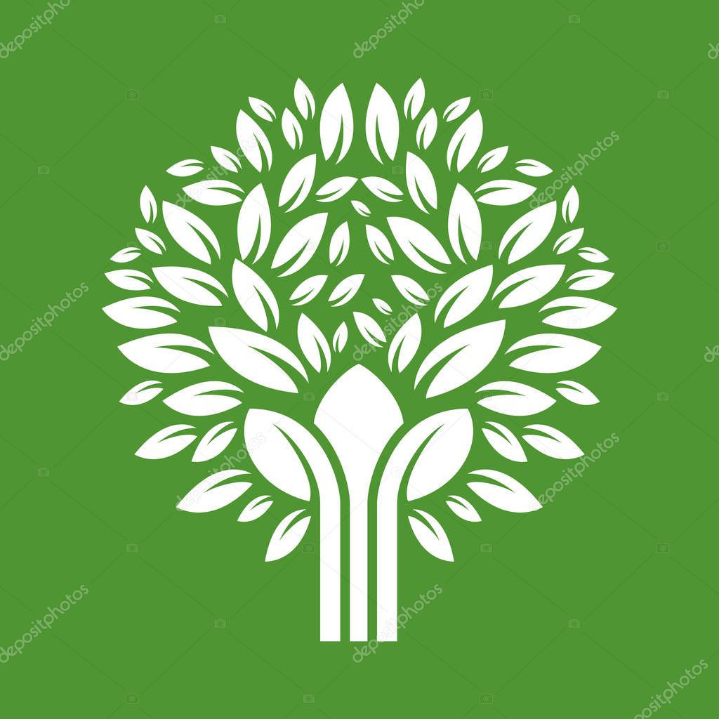 Abstract tree. Eco product logo