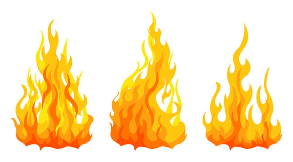 Bonfire set. Design element