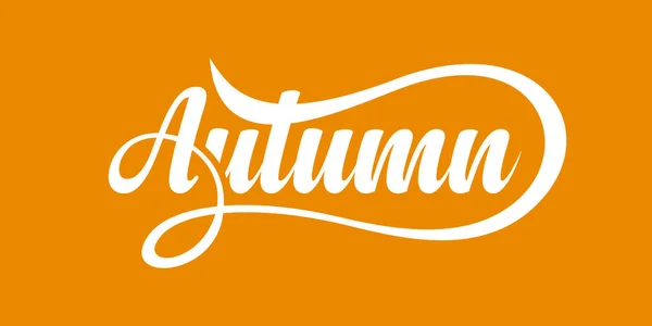 Outono. Texto caligráfico — Vetor de Stock