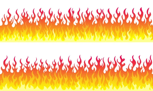 炎のフレームの境界線 — ストックベクタ