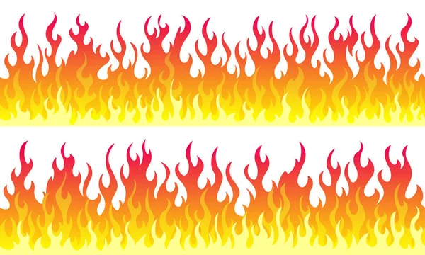 Fire flame frame borders — Stock Vector