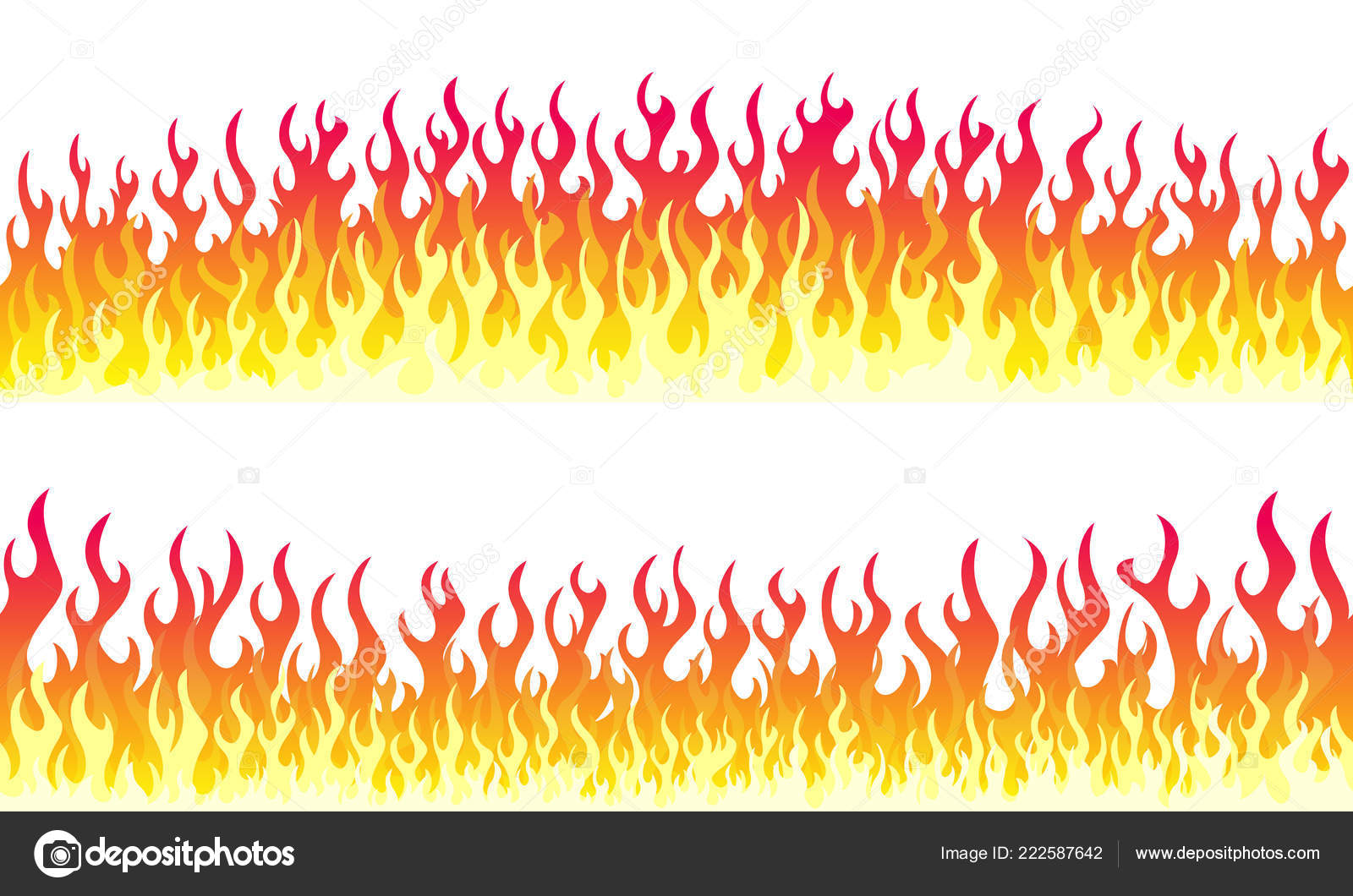 fire border on white