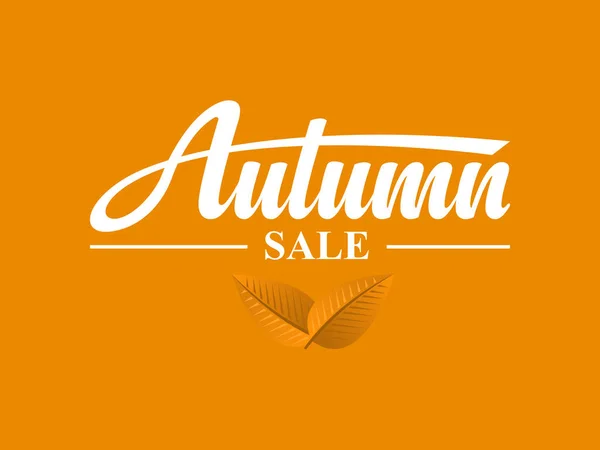 Vendita autunnale. Testo calligrafico — Vettoriale Stock