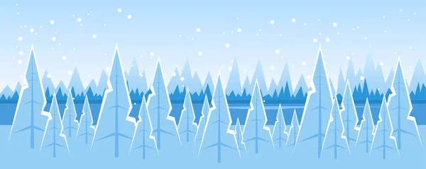 Анотація зимовий пейзаж — стоковий вектор