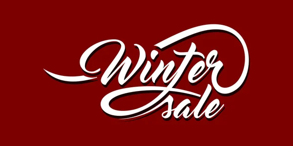 Winter sale calligraphic text — Stock Vector