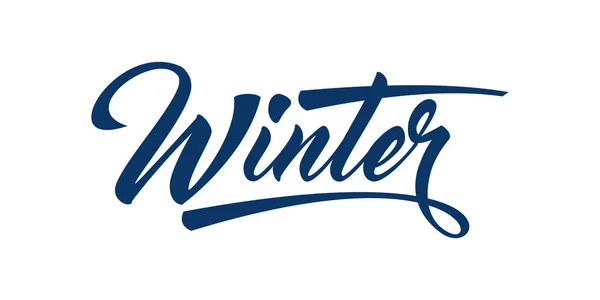 Winter kalligrafische tekst — Stockvector