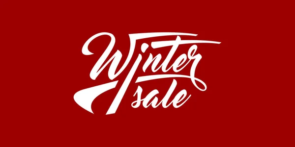 Winter sale calligraphic text — Stock Vector