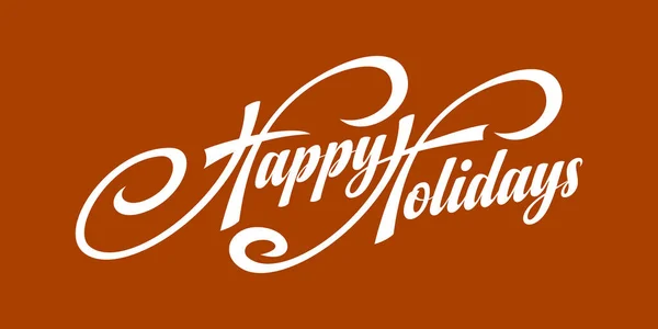 Happy Holidays text — Stock Vector