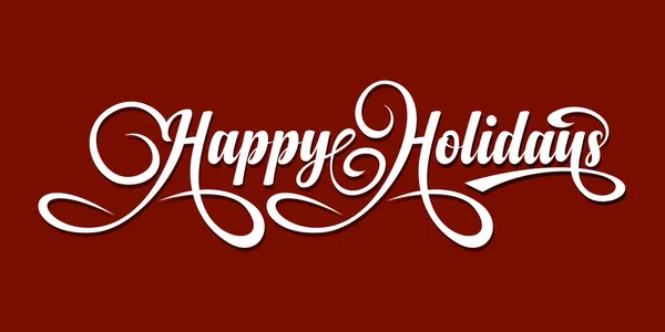 Happy Holidays text — Stock Vector