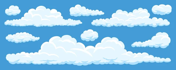 Set van cartoon wolken — Stockvector