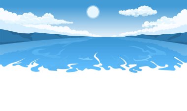 Basit okyanus manzara