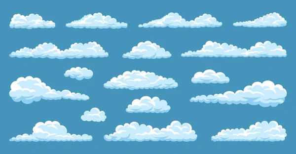 Set van cartoon wolken — Stockvector