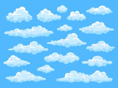 Çizgi film bulutları kümesi