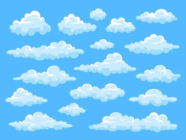 Set van cartoon wolken — Stockvector