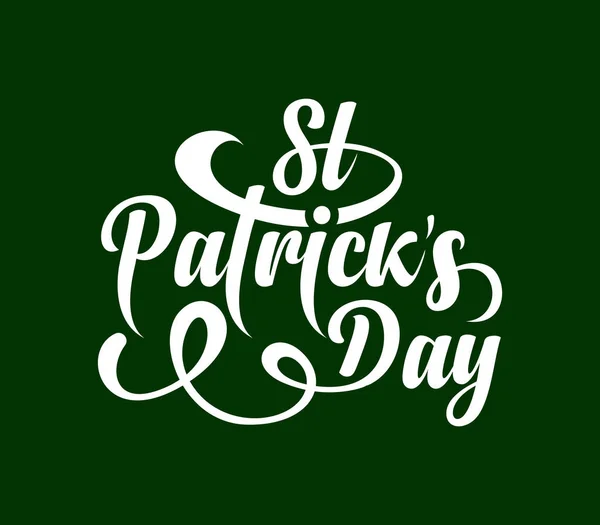 Día de San Patricio texto caligráfico — Vector de stock