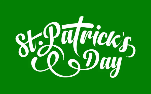 St. Patricks dag kalligrafisk text — Stock vektor