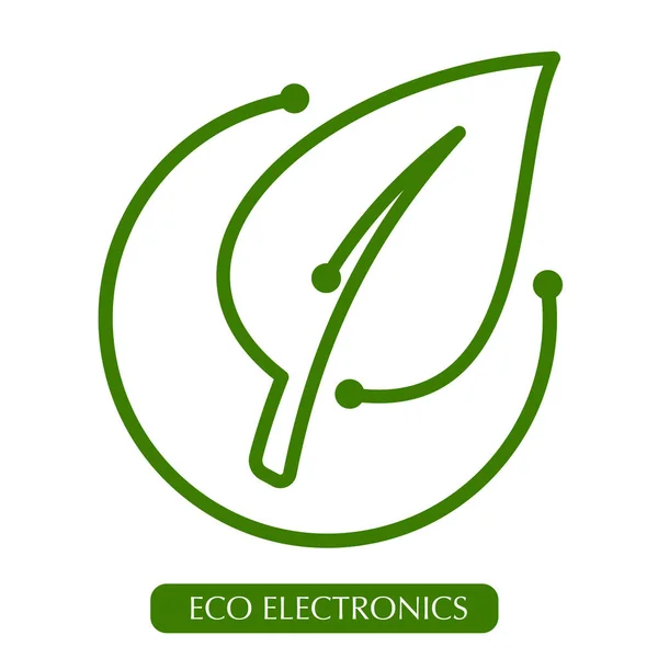 Eco elektroniki logo — Wektor stockowy