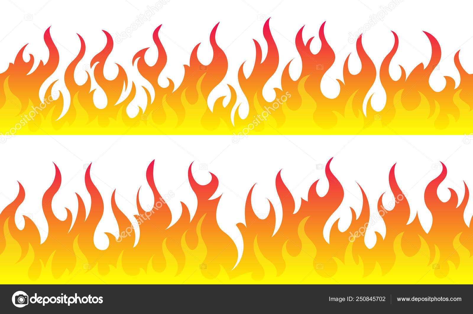 Vetores de Padrão Sem Emenda Do Vetor Das Chamas De Fogo Amarelo