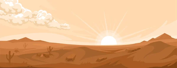 Desert landskap bakgrund — Stock vektor