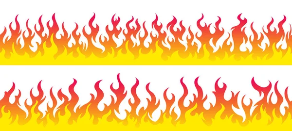 Fire flame frame borders — Stock Vector