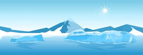 Vector Paisagem de Iceberg — Vetor de Stock