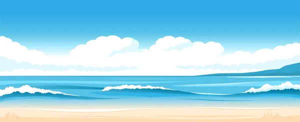 Paysage océanique simple — Image vectorielle