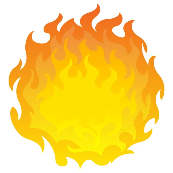 丸い火の玉。デザイン要素 — ストックベクタ