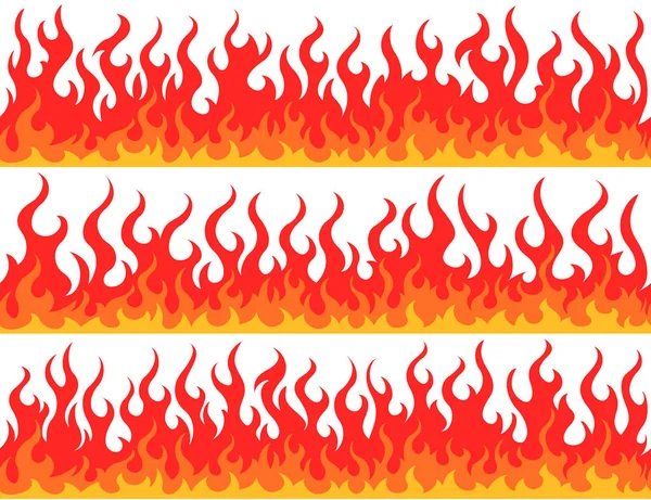 Fire flame frame borders — Stock Vector