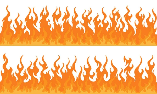 Fire flame frame borders — Stock Vector