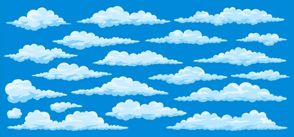 Conjunto de nuvens de desenhos animados —  Vetores de Stock