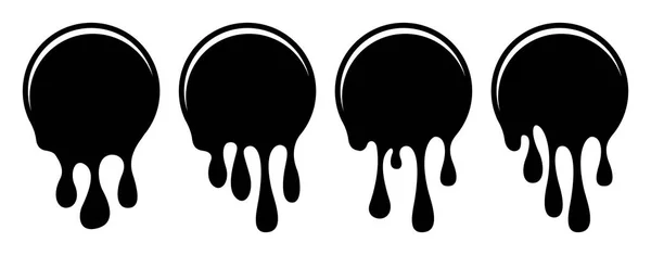Dripping paint icon set. — Stock Vector