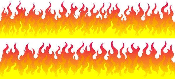 Fire flame frame borders — Stock Vector