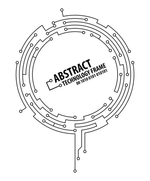 Marco redondo de tecnología abstracta — Archivo Imágenes Vectoriales