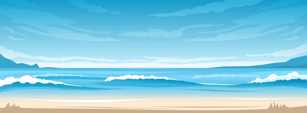 シンプルな海風景 — ストックベクタ
