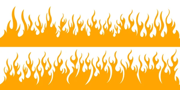 Fire flame frame borders — Stock Vector