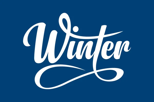 Texte calligraphique d'hiver — Image vectorielle