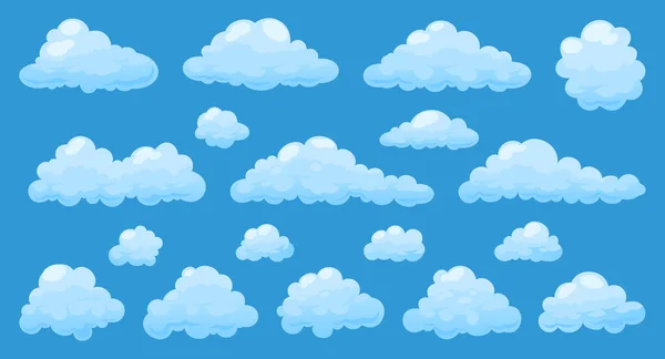 Sada kreslených mraků — Stockový vektor