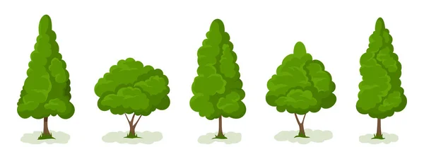 Letnich. Zestaw drzewek — Wektor stockowy