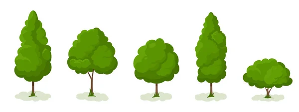 Zomer. Bomen set — Stockvector