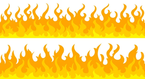 Fuego marco de llama bordes — Vector de stock