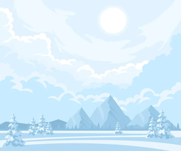 Hintergrund Winterlandschaft — Stockvektor