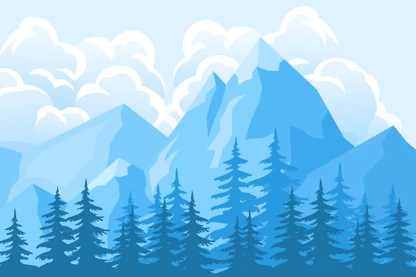 Inverno paisagem fundo — Vetor de Stock