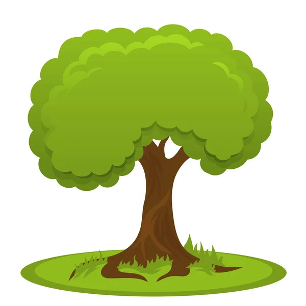 Letnie drzewo z płaską koroną — Wektor stockowy