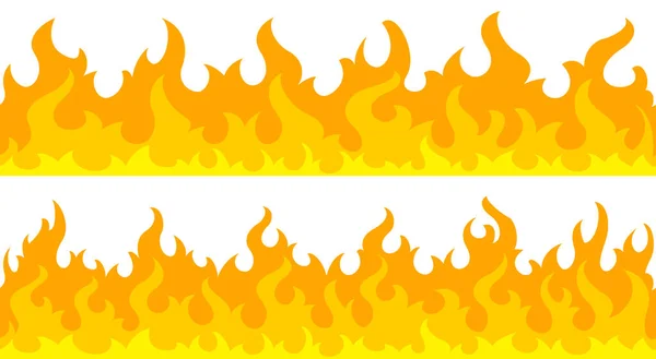 Fire flame frame borders — Stock Vector